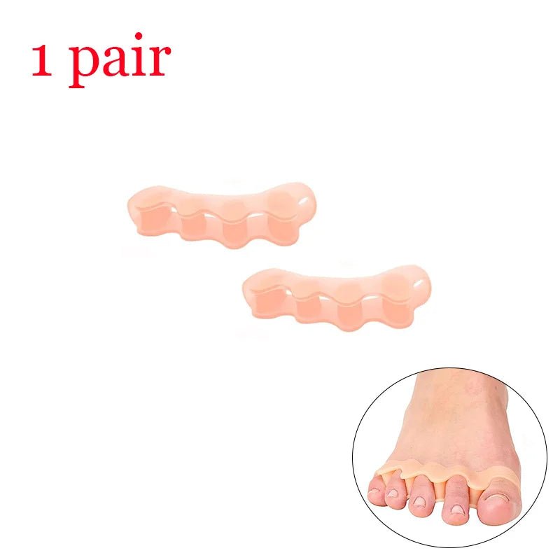 1 Pair of Soft Silicone Toe Orthotics, Toe Separators, Bunion and Hammertoe Orthotics, Suitable for Running and Yoga Practice - Ammpoure Wellbeing