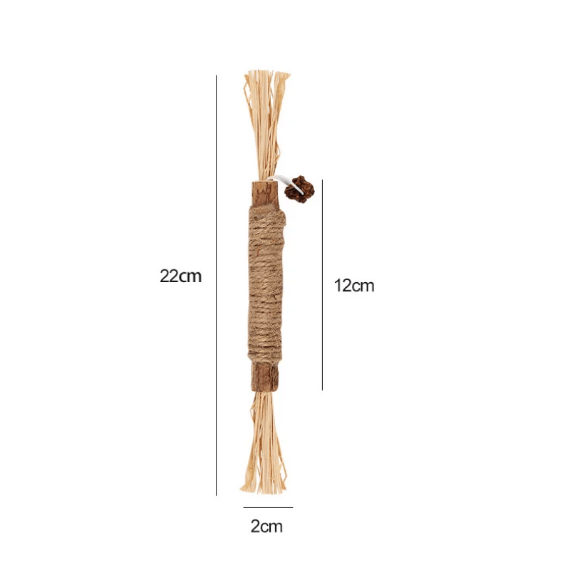 1 Pc Cat Toys Silvervine Chew Stick Polygonum Kitty Raffia Grass Pet Supplies Cleaning Teeth Stick Pet Bite Cat Toy Hemp Rope - Ammpoure Wellbeing