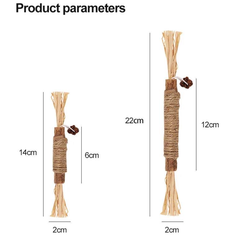 1 Pc Cat Toys Silvervine Chew Stick Polygonum Kitty Raffia Grass Pet Supplies Cleaning Teeth Stick Pet Bite Cat Toy Hemp Rope - Ammpoure Wellbeing