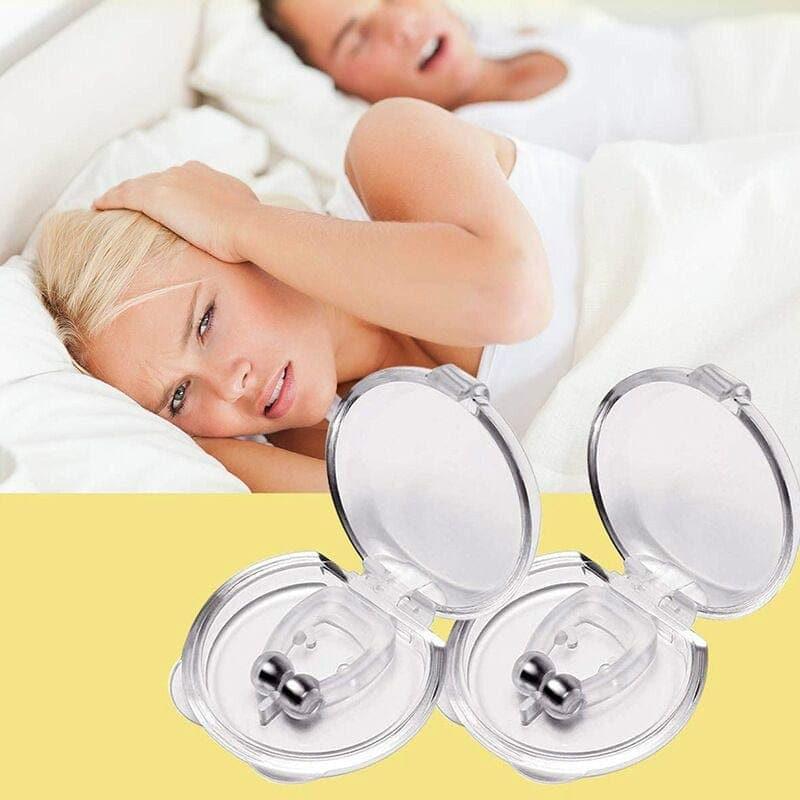 1 PC Silicone Nose Clip UK Magnetic Anti Snore Stopper Snoring Silent Sleep Aid Device Guard Night Anti Snoring Device Health Care - Ammpoure Wellbeing