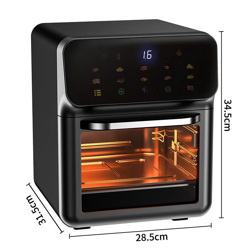 10L Large Capacity Electric Air Fryers Oil - free Automatic Household Kitchen 360°Baking Convection Oven Deep Fryer without Oil - Ammpoure Wellbeing