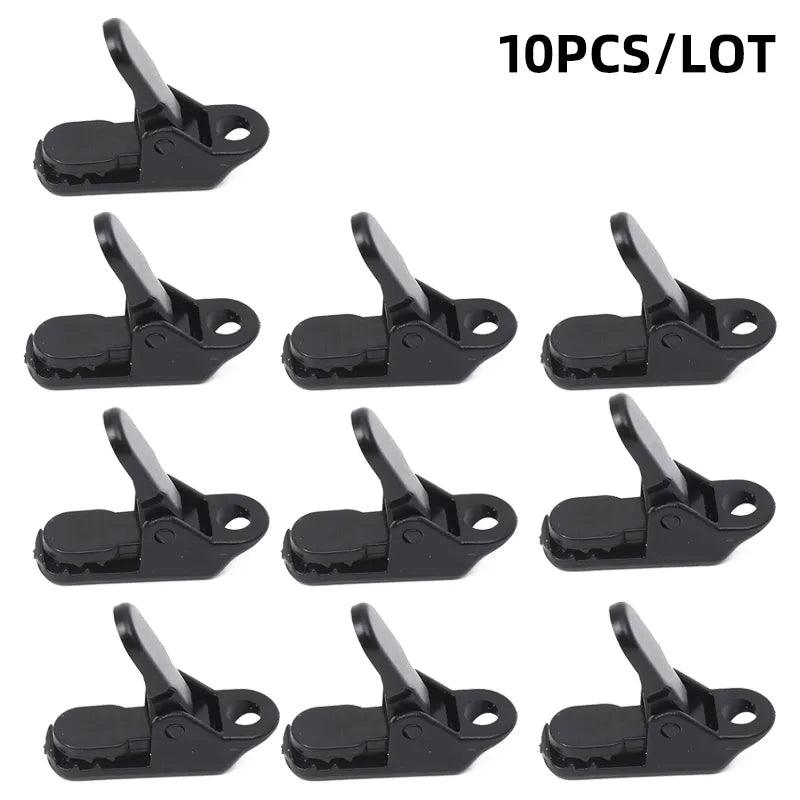 10Pcs/Lot Travel Outdoor Camping Plastic Double Hole Tent Rope Adjustable Buckle Curtain Alligator Clip Purse Tent Accessories - Ammpoure Wellbeing