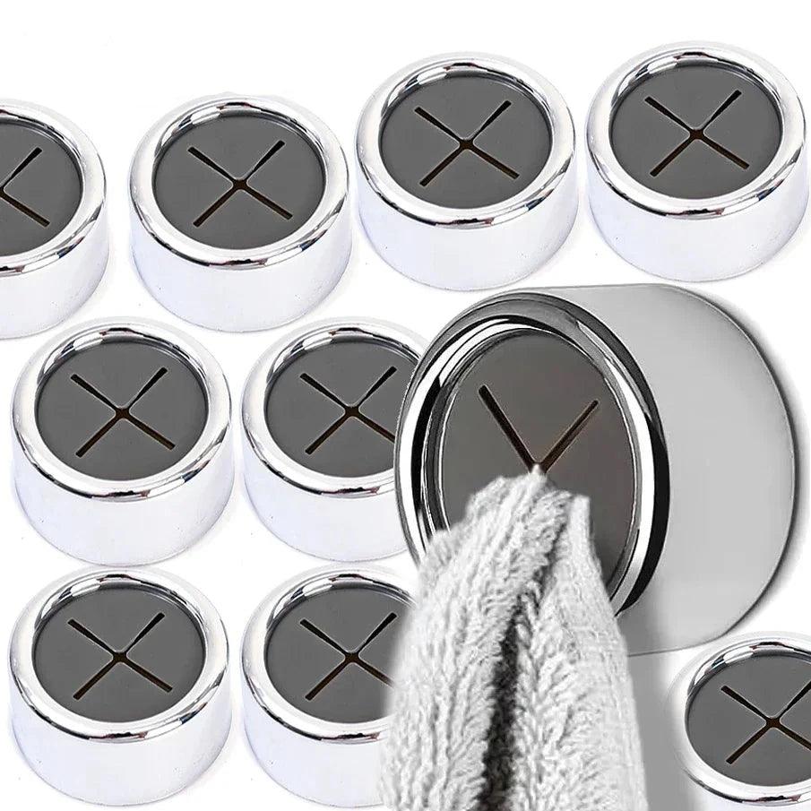 10x Self Adhesive Towel Plug Holder Silicone Hooks Wall Mount Batroom Towel Hanging Kitchen Racks Dishcloth Hanger Clip Holders - Ammpoure Wellbeing
