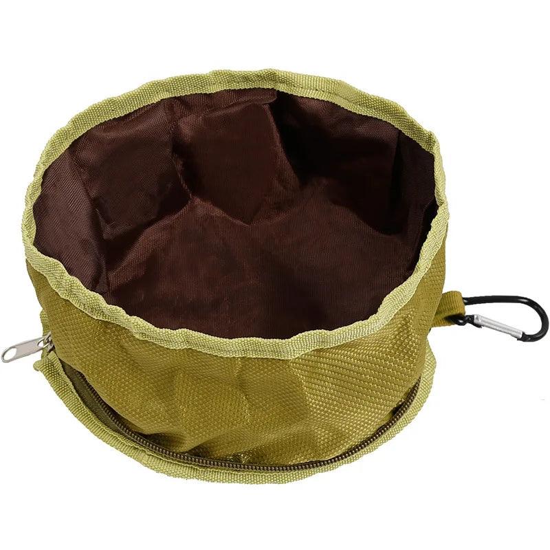 1100ML Big Volume Dog Drinking Container Foldable Dog Water Bowl Food Storage Bag Outdoor Hiking Travel Folding Pet Bowl - Ammpoure Wellbeing