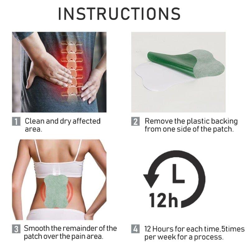 12pcs Lumbar Self - heating Spine Stickers - Ammpoure Wellbeing