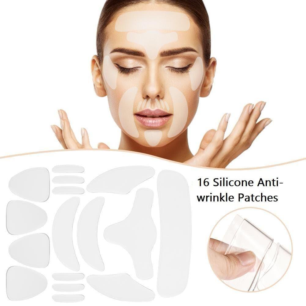 16 PCS Reusable Silicone Anti Wrinkle Patches UK for Women and Men for Face, Forehead, Under Eye UK - Ammpoure Wellbeing