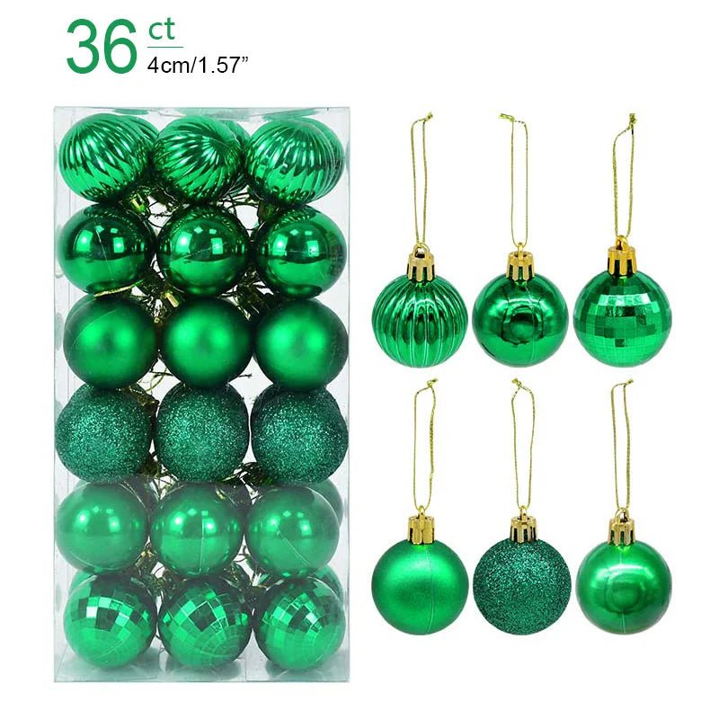 1box Christmas Balls Christmas Tree Ornaments Ball Xmas Hanging Tree Pendants Home Party Decor 2023 New Year Gift Noel Navidad - Ammpoure Wellbeing