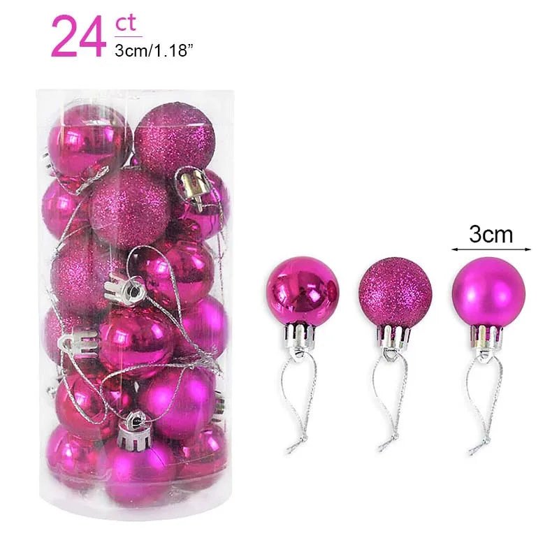 1box Christmas Balls Christmas Tree Ornaments Ball Xmas Hanging Tree Pendants Home Party Decor 2023 New Year Gift Noel Navidad - Ammpoure Wellbeing