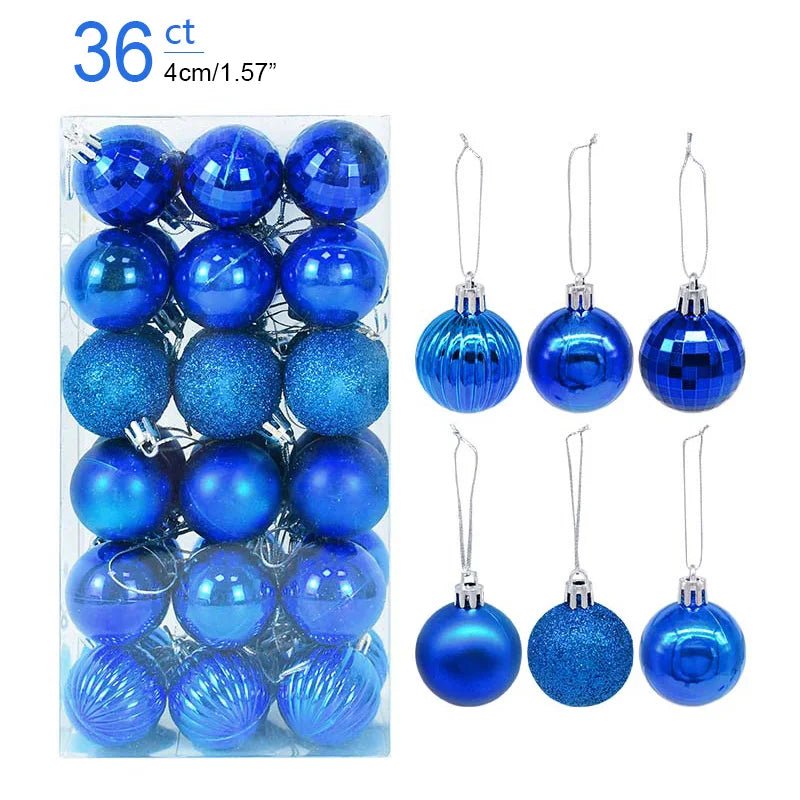 1box Christmas Balls Christmas Tree Ornaments Ball Xmas Hanging Tree Pendants Home Party Decor 2023 New Year Gift Noel Navidad - Ammpoure Wellbeing