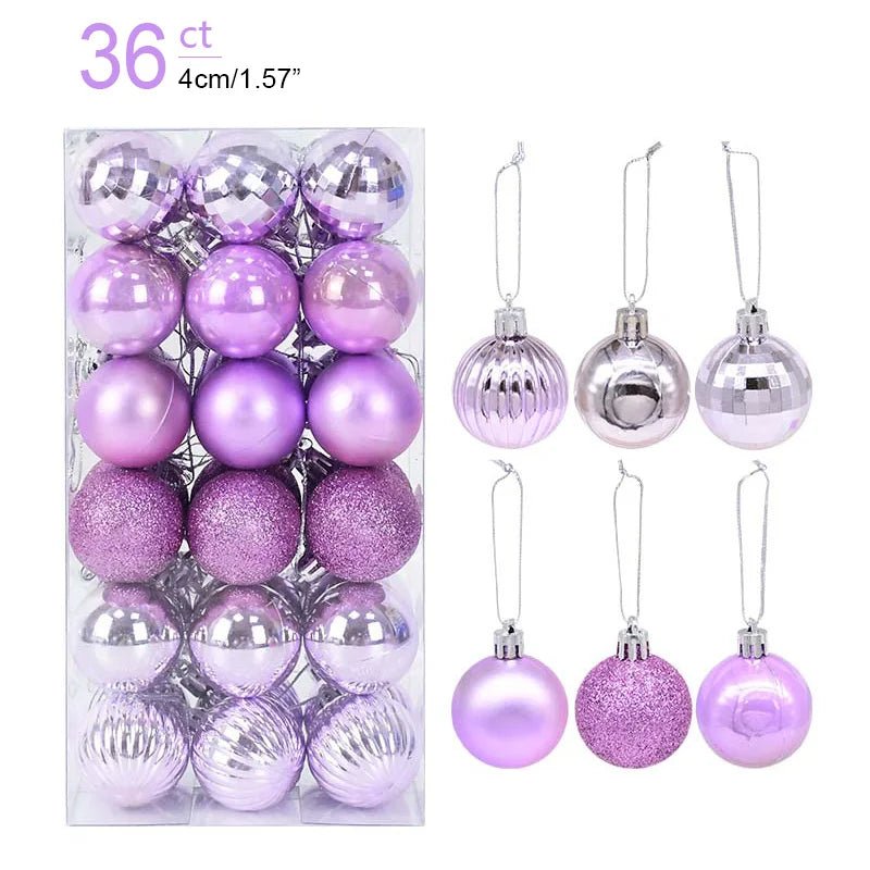 1box Christmas Balls Christmas Tree Ornaments Ball Xmas Hanging Tree Pendants Home Party Decor 2023 New Year Gift Noel Navidad - Ammpoure Wellbeing