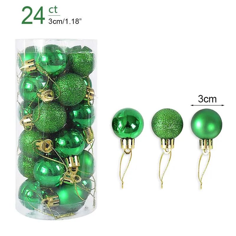 1box Christmas Balls Christmas Tree Ornaments Ball Xmas Hanging Tree Pendants Home Party Decor 2023 New Year Gift Noel Navidad - Ammpoure Wellbeing