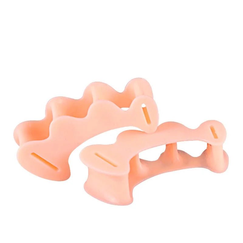 1Pair Hard Silicone Toe Finger Separator 3 Hole Hallux Valgus Orthopedic Spacers Bunion Overlapping Hammer Foot Corrector - Ammpoure Wellbeing