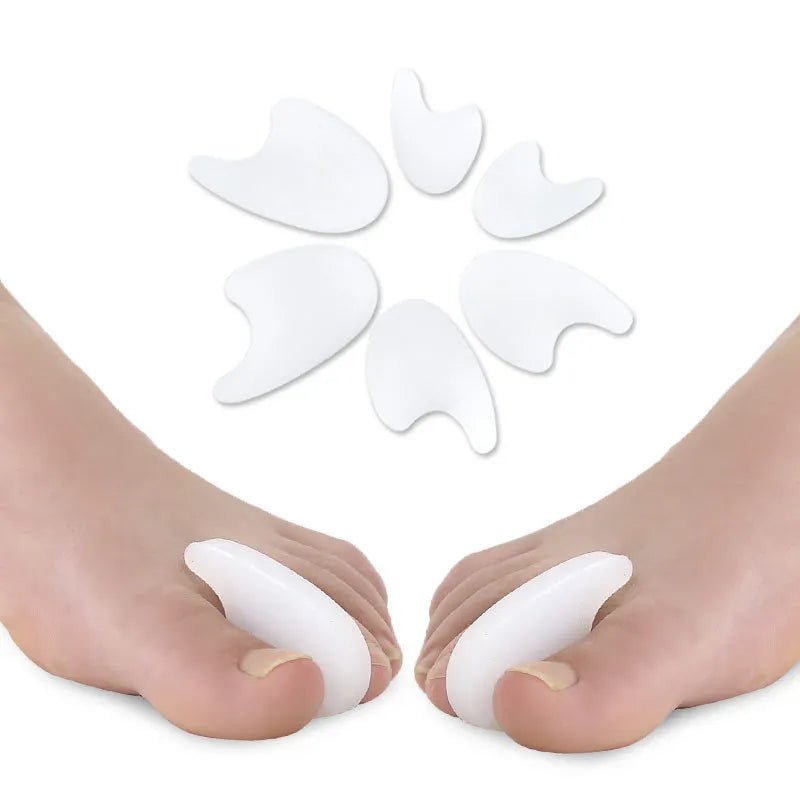 1Pair Silicone Finger Toe Separator Adjuster Hallux Valgus Pedicure Corrector Foot Care Tools Bunion Bone Thumb Protector - Ammpoure Wellbeing
