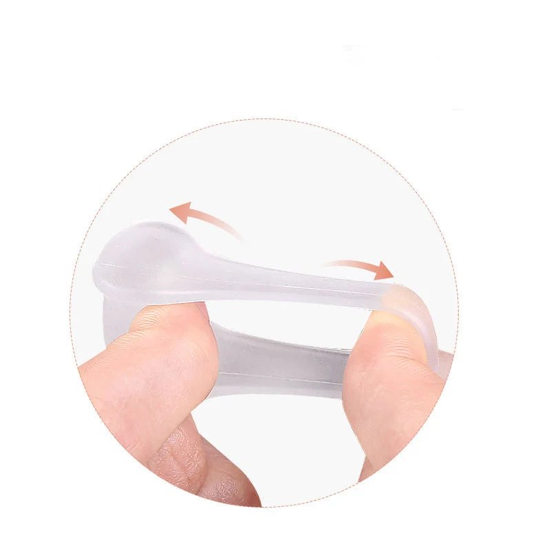 1pair Silicone Gel Straightener Two Hole Toe Separator Fingers Protector Bunion Adjuster Hallux Valgus Foot Care Pedicure - Ammpoure Wellbeing