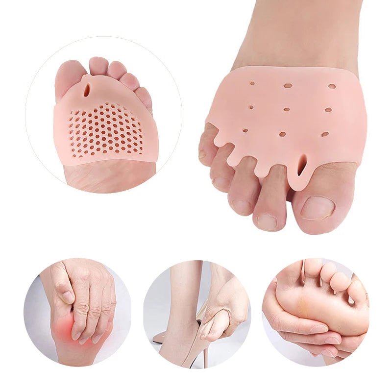 1pair Toe Separator Hallux Valgus Corrector Finger Bunion Orthotics Protector Overlapping Forefoot Pad Foot Care Pedicure - Ammpoure Wellbeing