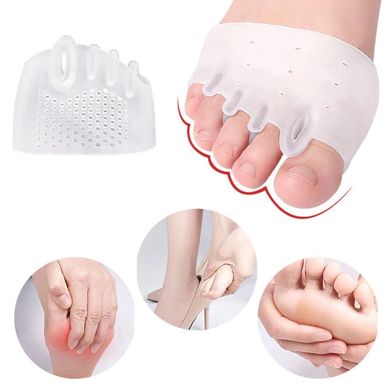 1pair Toe Separator Hallux Valgus Corrector Finger Bunion Orthotics Protector Overlapping Forefoot Pad Foot Care Pedicure - Ammpoure Wellbeing