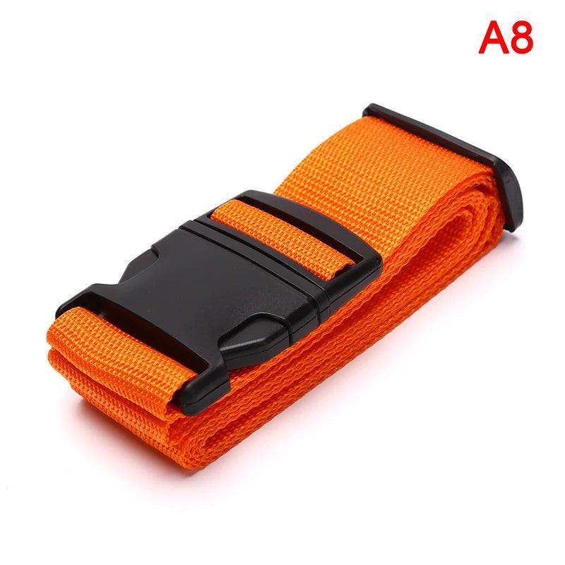 1pc 2m Adjustable Luggage Strap Cross Belt Packing Travel Suitcase Nylon Lock Buckle Strap Baggage Belts Camping Bag Accessories - Ammpoure Wellbeing