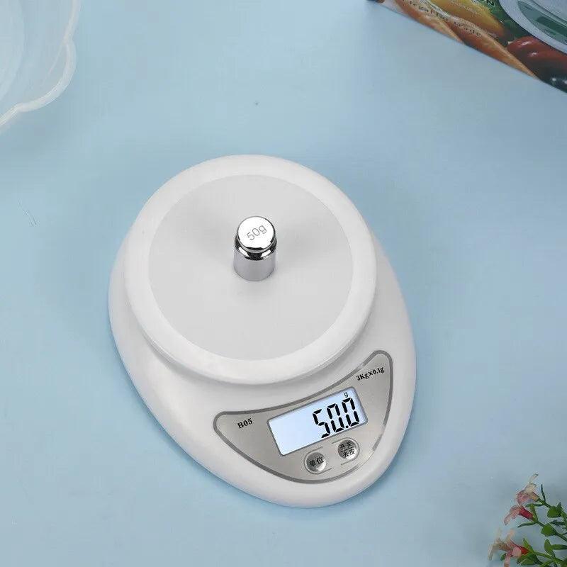 1pc 5kg LED Portable Digital Scale Scales Food Balance Measuring Weight Kitchen Electronic Scales Small Scale Weighing In Grams - Ammpoure Wellbeing