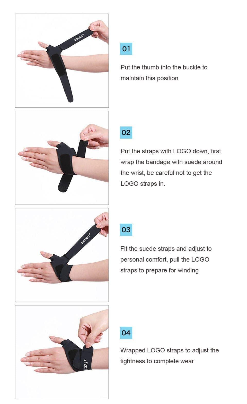 1PC Adjustable Wrist Splint Brace Thumb Support Stabilizer Finger Protector Injury Aid Tool Health Care Bace Support - Ammpoure Wellbeing