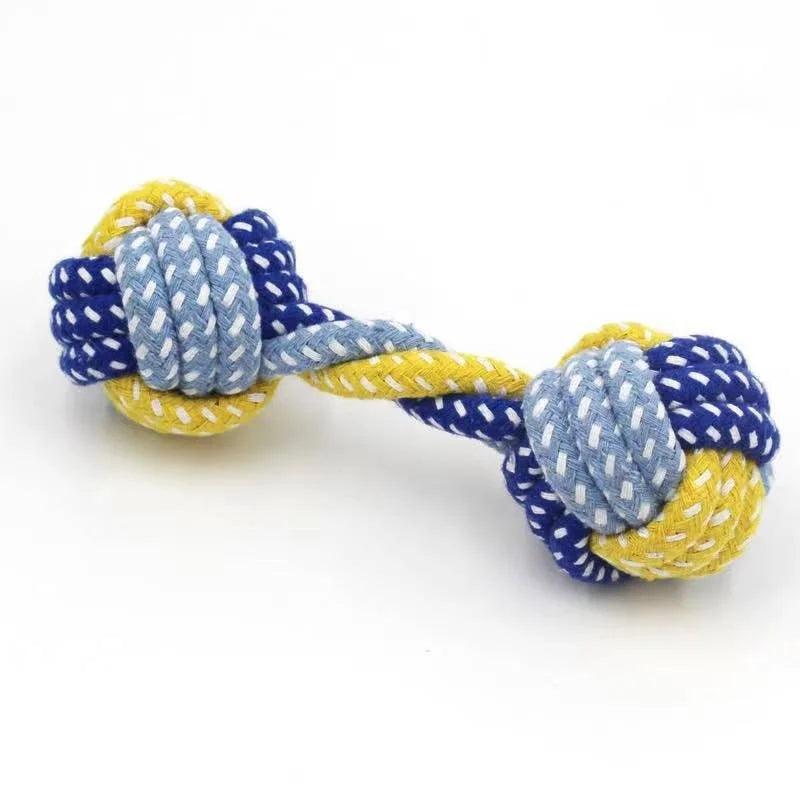 1PC Dog Toy Carrot Knot Rope Ball Cotton Rope Dumbbell Puppy Cleaning Teeth Chew Toy Durable Braided Bite Resistant Pet Supplies - Ammpoure Wellbeing