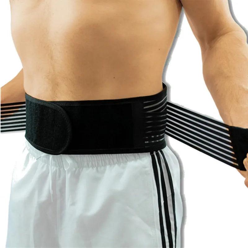 1Pcs Adjustable Neoprene Double Pull Lumbar Support Lower Back Belt Brace Pain Relief Band Waist Belt - Ammpoure Wellbeing