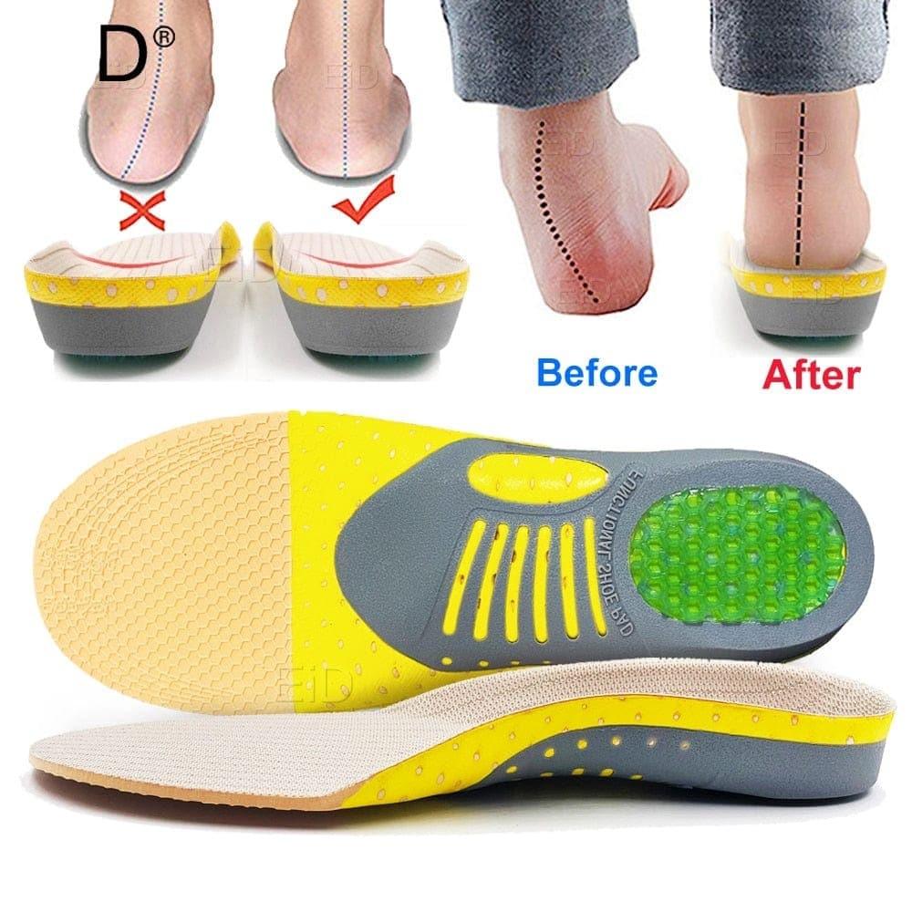 2 pieces Premium Orthotic Gel Insoles Orthopedic Flat Foot Health Sole Pad For Shoes Insert Arch Support Pad For Plantar fasciitis Unisex - Ammpoure Wellbeing