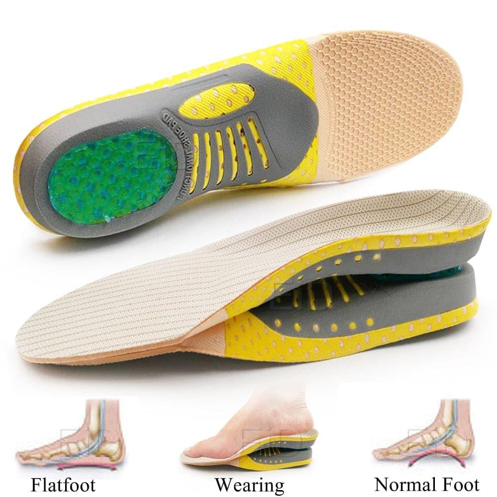 2 pieces Premium Orthotic Gel Insoles Orthopedic Flat Foot Health Sole Pad For Shoes Insert Arch Support Pad For Plantar fasciitis Unisex - Ammpoure Wellbeing