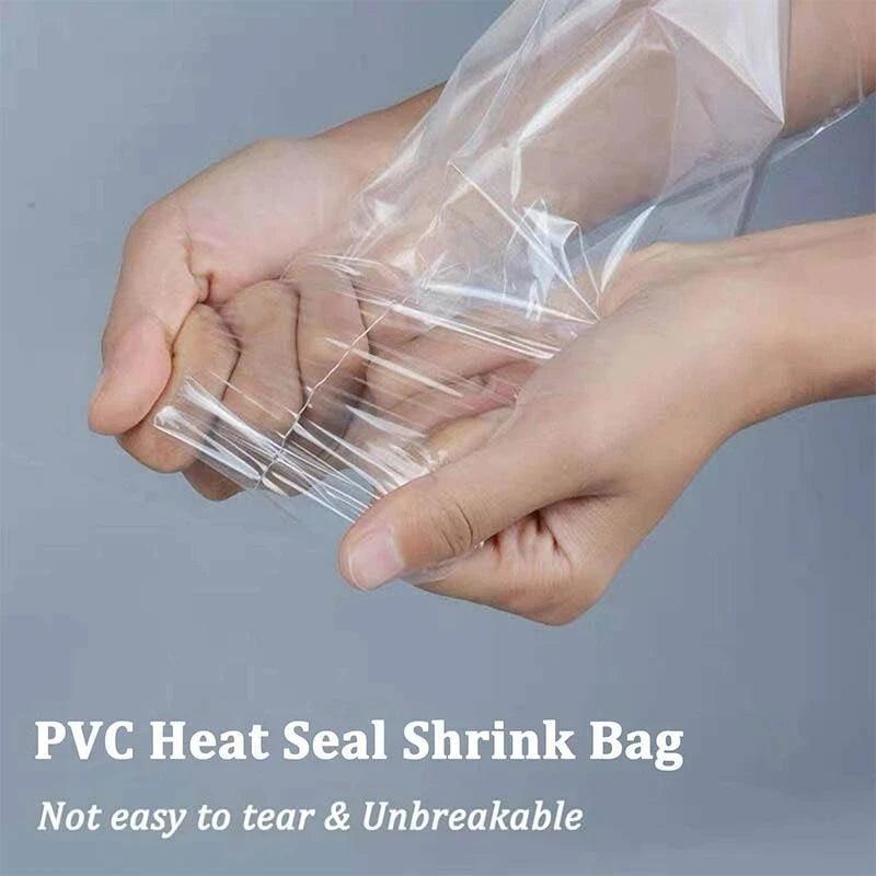 20/10Pcs PVC Heat Shrink Film Wrap Storage Bag Retail Seal Packing Bag Clear Plastic Polybag Gift Cosmetics Packaging Pouch - Ammpoure Wellbeing