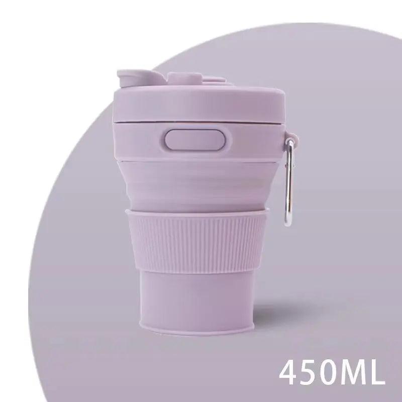 2024 Originality Sports Outdoors Portable Folding Telescoping Travel Coffee Juice Cup Straw 450ml Water Bottles - Ammpoure Wellbeing