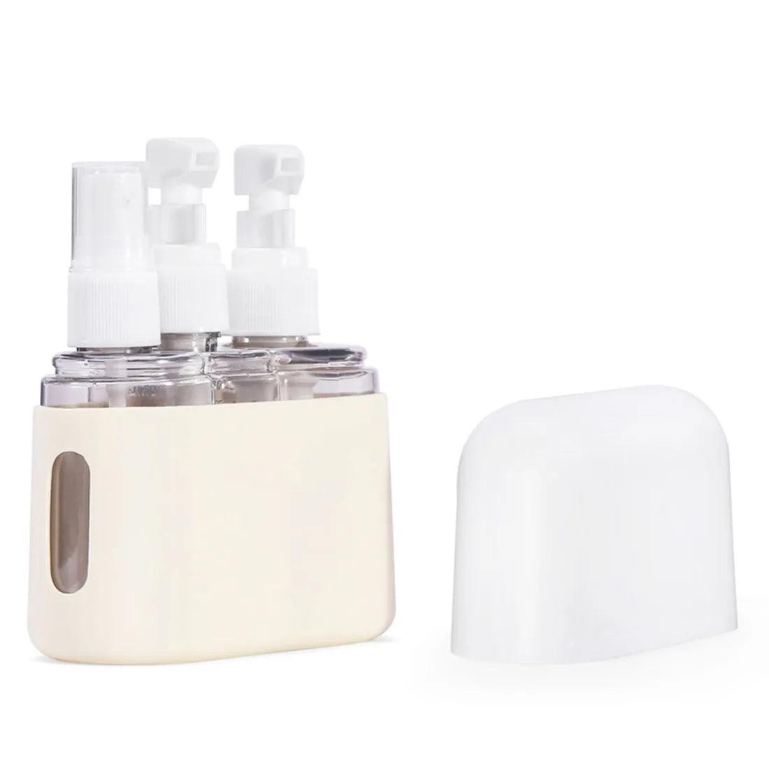 2/3/4 - In - 1 Travel Refillable Bottle Set Combination Liquid Lotion Shampoo Shower Gel Dispenser Empty Cosmetic Container Atomizer - Ammpoure Wellbeing