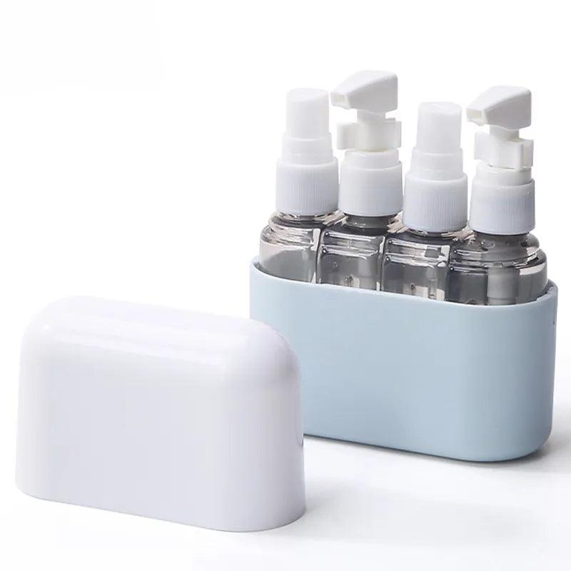 2/3/4 - In - 1 Travel Refillable Bottle Set Combination Liquid Lotion Shampoo Shower Gel Dispenser Empty Cosmetic Container Atomizer - Ammpoure Wellbeing