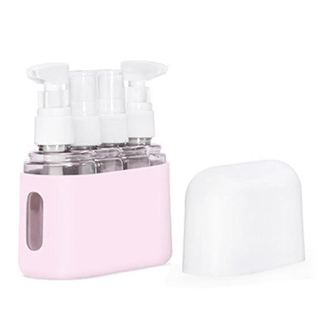 2/3/4 - In - 1 Travel Refillable Bottle Set Combination Liquid Lotion Shampoo Shower Gel Dispenser Empty Cosmetic Container Atomizer - Ammpoure Wellbeing