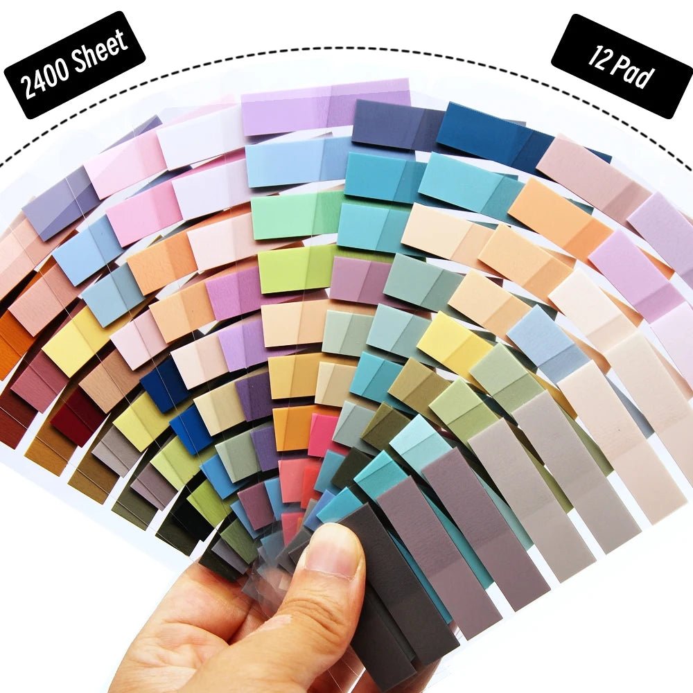 2400S Transparent Colorful Index Creative Memo Pads Office School Stationery Self - Adhesive Stickers Sticky Note Pads - Ammpoure Wellbeing