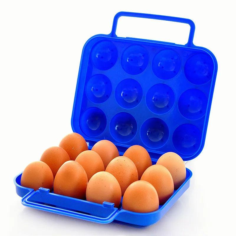 2/4/6/12 Grid Egg Storage Box Portable Egg Holder Container for Outdoor Camping Picnic Eggs Box Case Kitchen Organizer Case - Ammpoure Wellbeing