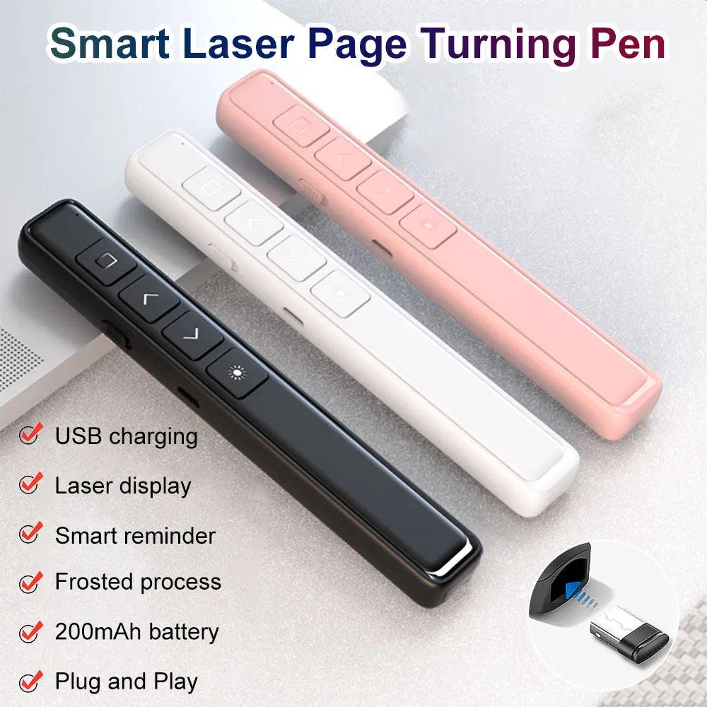 2.4GHz Wireless Presentation Clicker Powerpoint Pen USB Remote Control Flip Pen for Office Teaching Projector PPT Presenter - Ammpoure Wellbeing