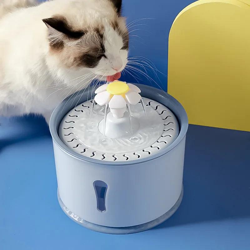 2.4L Pet Cat Drinking Water Fountain Dispenser Activated Carbon Filters LED Automatic Feeder Container USB Interface - Ammpoure Wellbeing