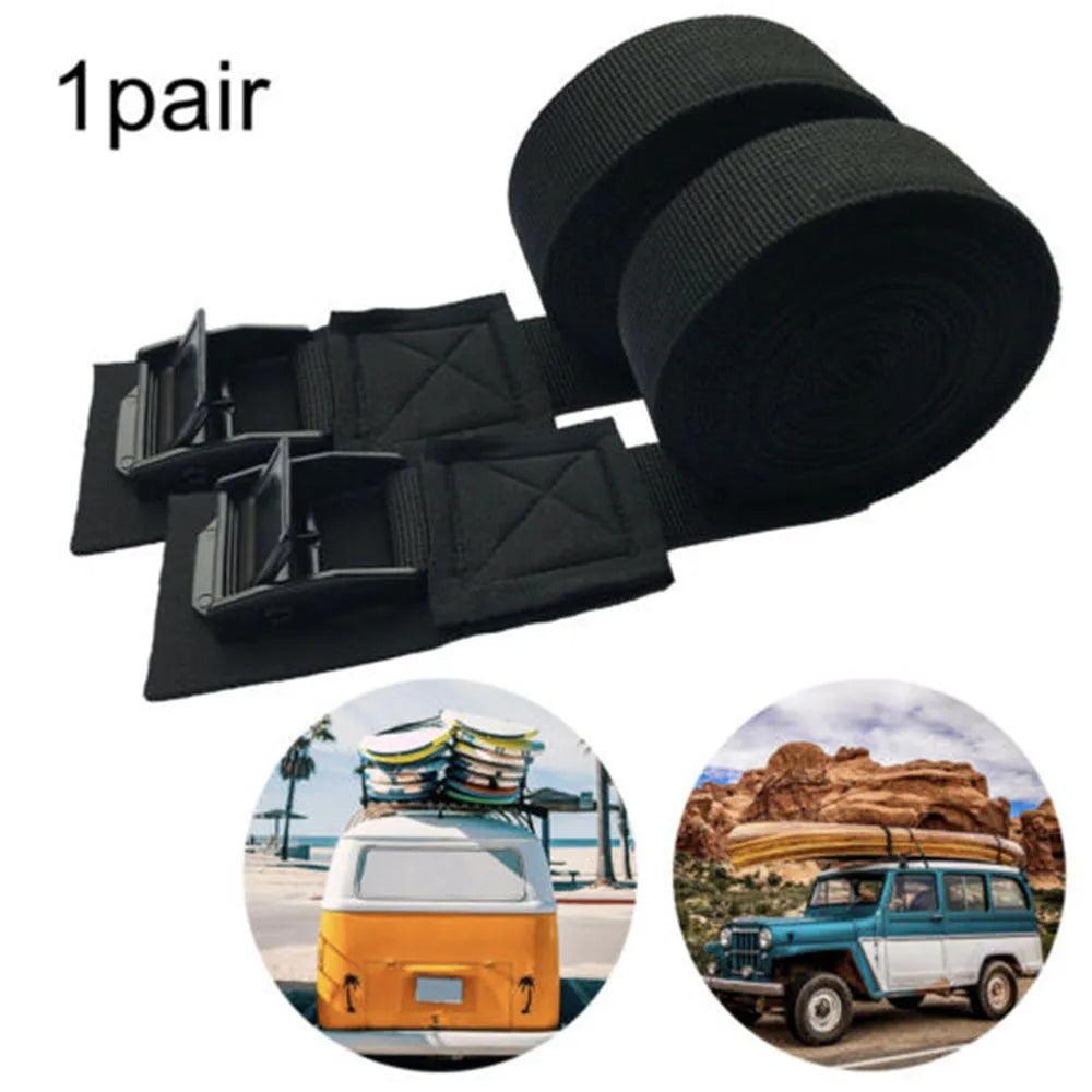 2PCS Surfboard Car Roof Rack Tie Down Straps Buckle Luggage Kayak Cam Board Lashing Strap Tie Outdoor Sports Cycling Tools - Ammpoure Wellbeing