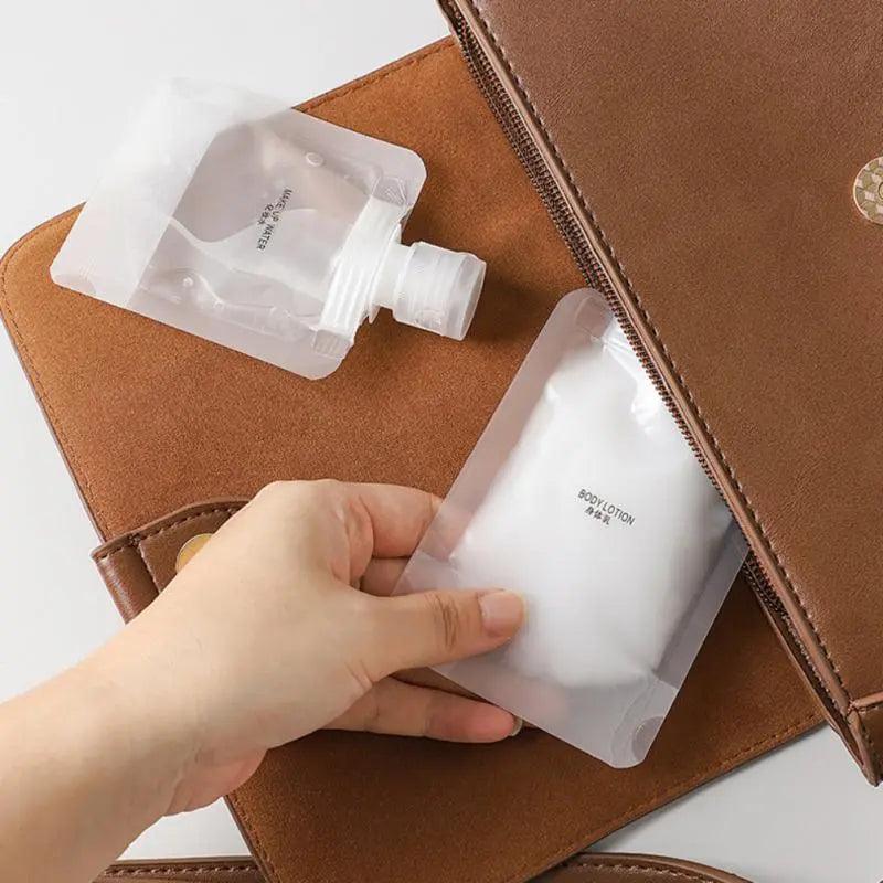 30/50ml Lotion Dispenser Bag Travel Reusable Pouches Shampoo Liquid Leakproof Refillable Cosmetic Packaging Storage Container - Ammpoure Wellbeing