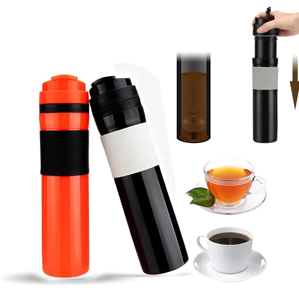350ML Coffee Tea Portable French Press Coffee Maker Coffee Bottle Insulated Travel Mug Hand Pressure Coffee Pot For Car - Ammpoure Wellbeing