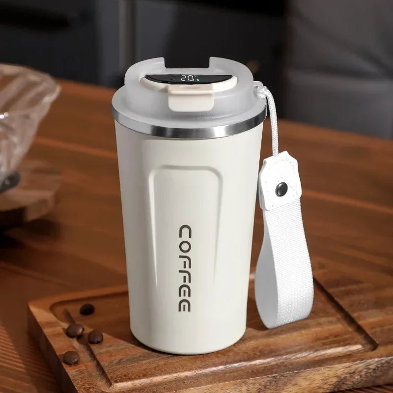 380/510ml Thermos Coffee Mug Stainless Steel Coffee Cup Temperature Display Vacuum Flask Thermal Tumbler Insulated Water Bottle - Ammpoure Wellbeing