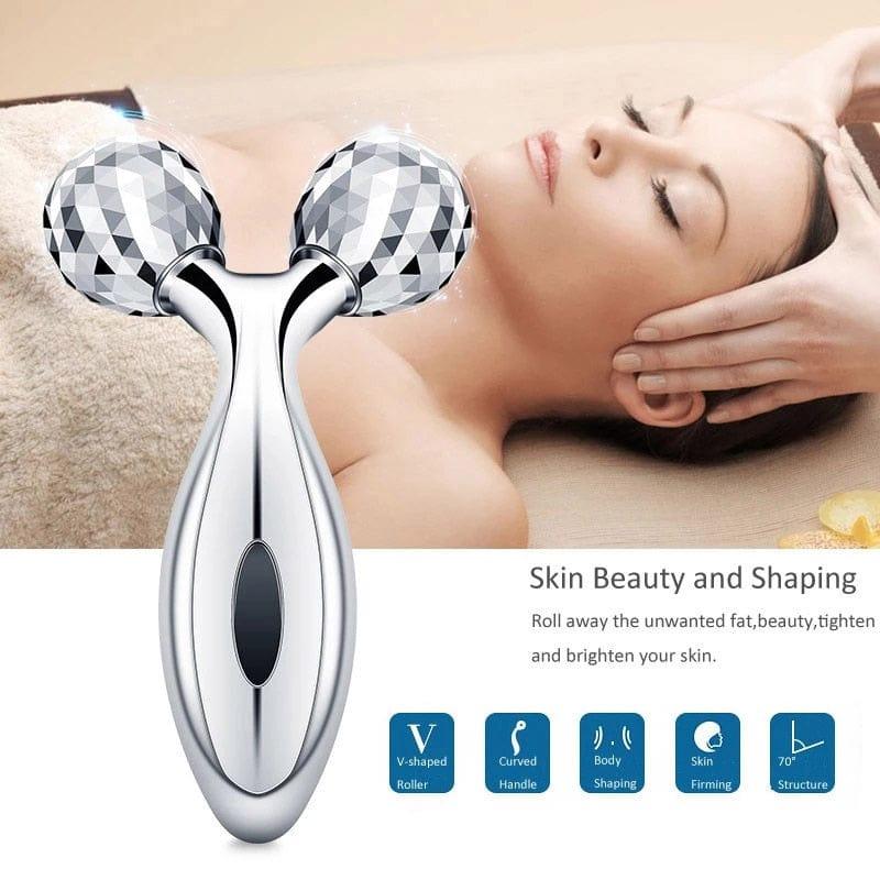 3D Roller Face - Shaping Tool Tightening Massage Beauty Instrument Manual Massager Small V Face Slimming Face Shaping Skin Face Sl - Ammpoure Wellbeing
