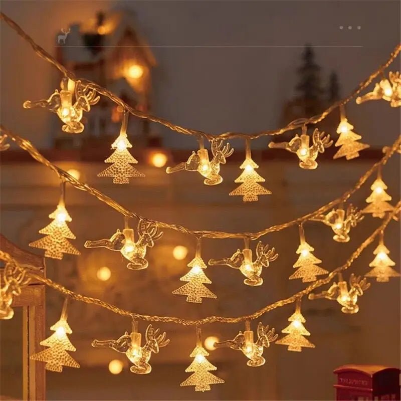 3M 2024 Christmas Decoration for Home Christmas Lights Snowflake String Lights Fairy LED Lamp New Year 2025 Tree Garden Noel 6 - Ammpoure Wellbeing