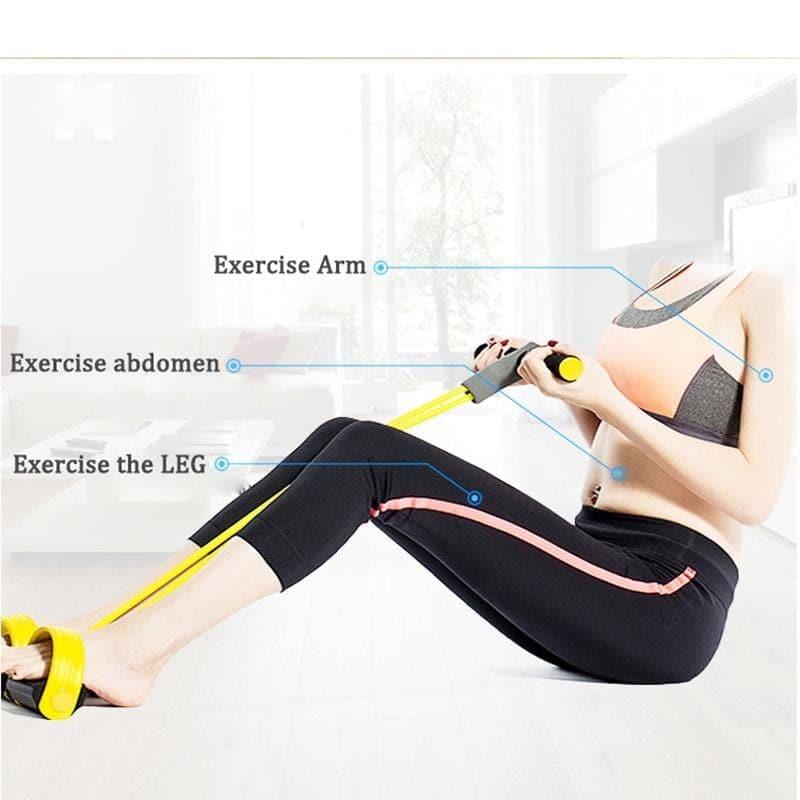 4 Exercise (Working out) Resistance Bands Rower - Ammpoure Wellbeing