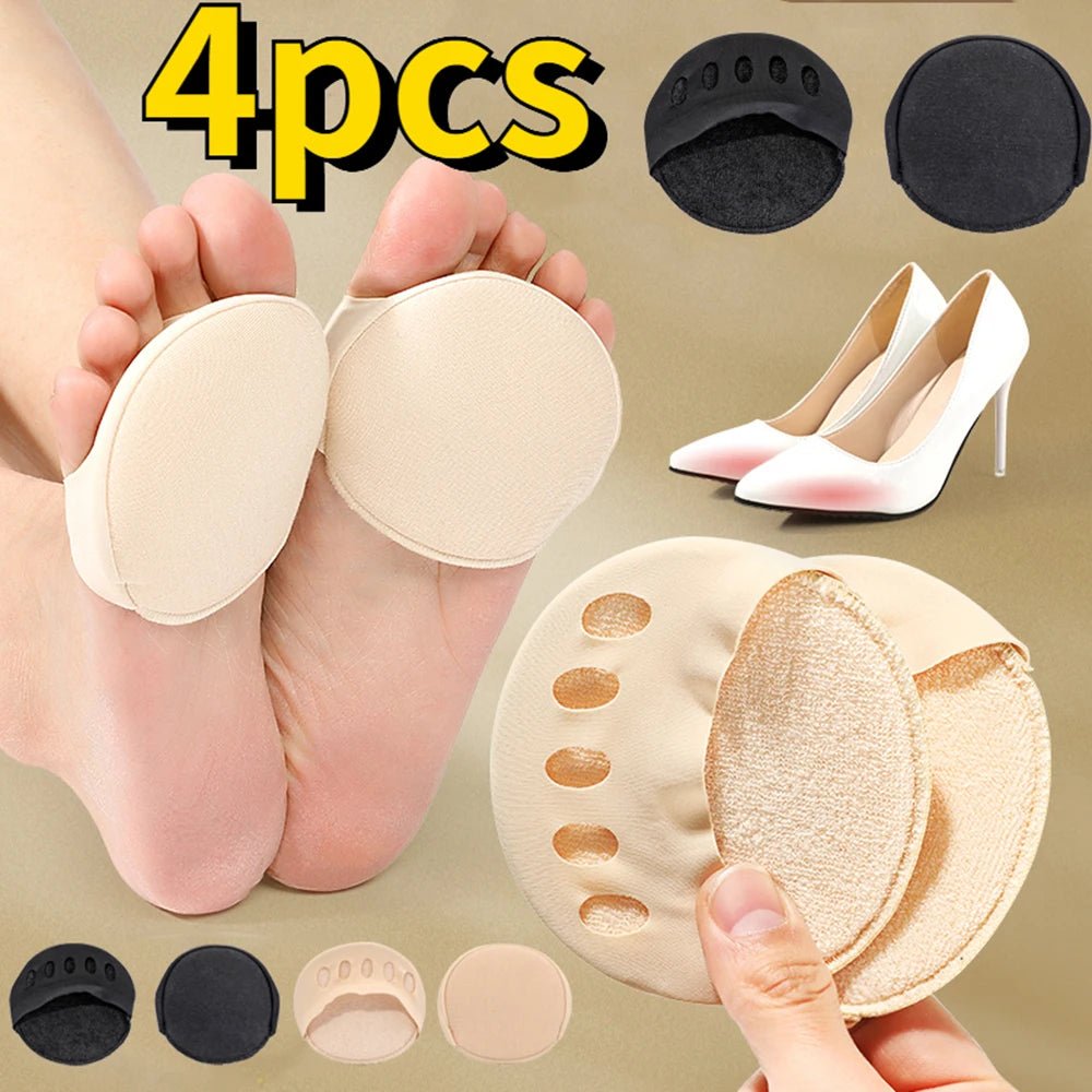 4/6/8Pcs Five Toes Forefoot Pads for Women High Heels Half Insoles Foot Pain Care Absorbs Shock Socks Toe Pad Massaging Toe Pad - Ammpoure Wellbeing