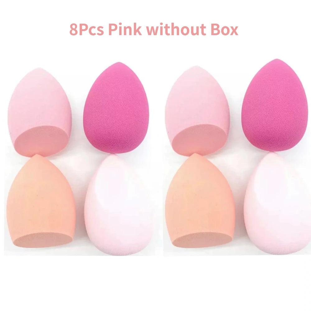 4/8pcs Makeup Sponge Blender Beauty Egg Cosmetic Puff Soft Foundation Sponges Powder Puff Women Make Up Accessories Beauty Tools - Ammpoure Wellbeing