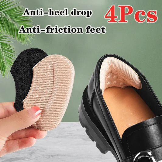 4pcs Shoe Pads for High Heels Pain Relief Anti - wear Cushion Heel Protectors Shoes Sticker Foot Care Liner Grip Insole Insert Pad - Ammpoure Wellbeing