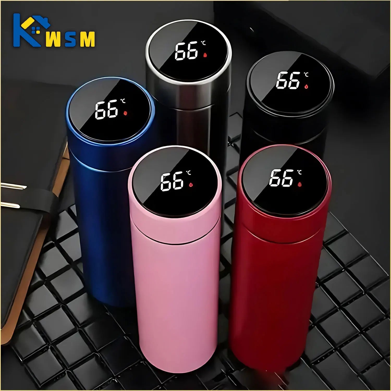 500ML Temperature Display Thermos Cup Stainless Steel Divided Thermos Bottle Outdoor Vacuum Insulated Cup Father's Day Gift - Ammpoure Wellbeing