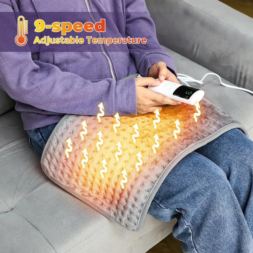 58*29cm Electric Heating Pad Massager Therapy for Body Abdomen Back Pain Relief Winter Warmer Blanket Thermal Massage Mat - Ammpoure Wellbeing