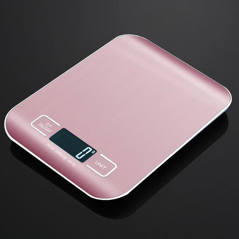 5kg/10kg Rechargeable Kitchen Scale LCD Display Stainless Steel Electronic Scales Home Jewelry Food Snacks Weighing Baking Tools - Ammpoure Wellbeing