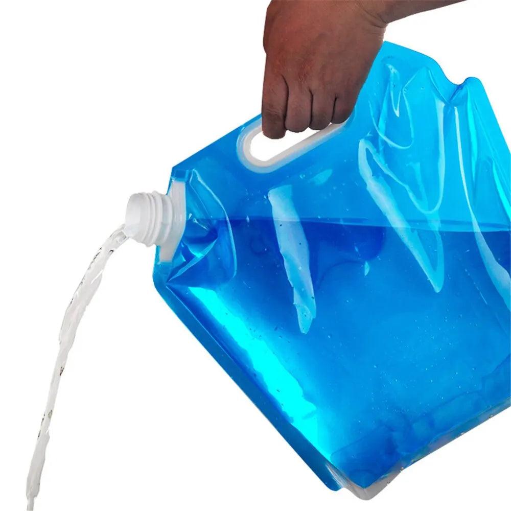 5L Water Bag Folding Portable Sports Storage Container Jug Bottle For Outdoor Travel Camping with Handle Folding Water Bag - Ammpoure Wellbeing